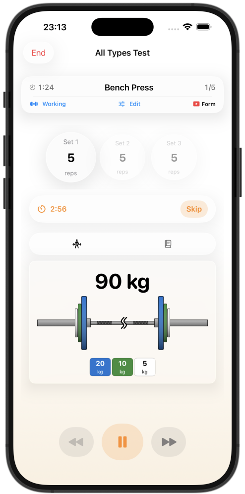 Back Squat with plate calculator